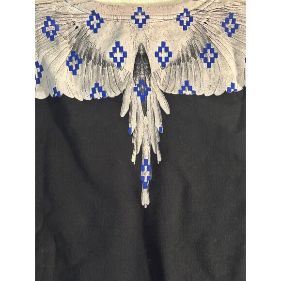 Marcelo Burlon County Of Milan Black Sweatshirt With Graphic Feather Detail - Picture 3 of 7